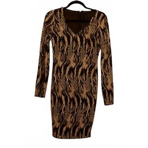 NEW J UPTOWN women's glitter dress in black and gold